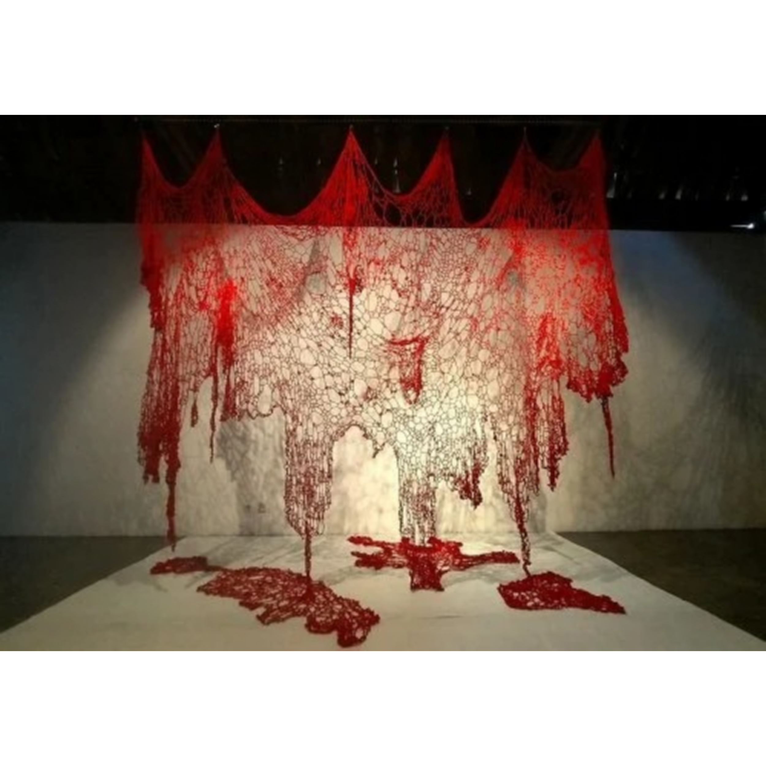  Tears of Red 
 Polyester 
 360 x 300 x 225 cm, 2022 