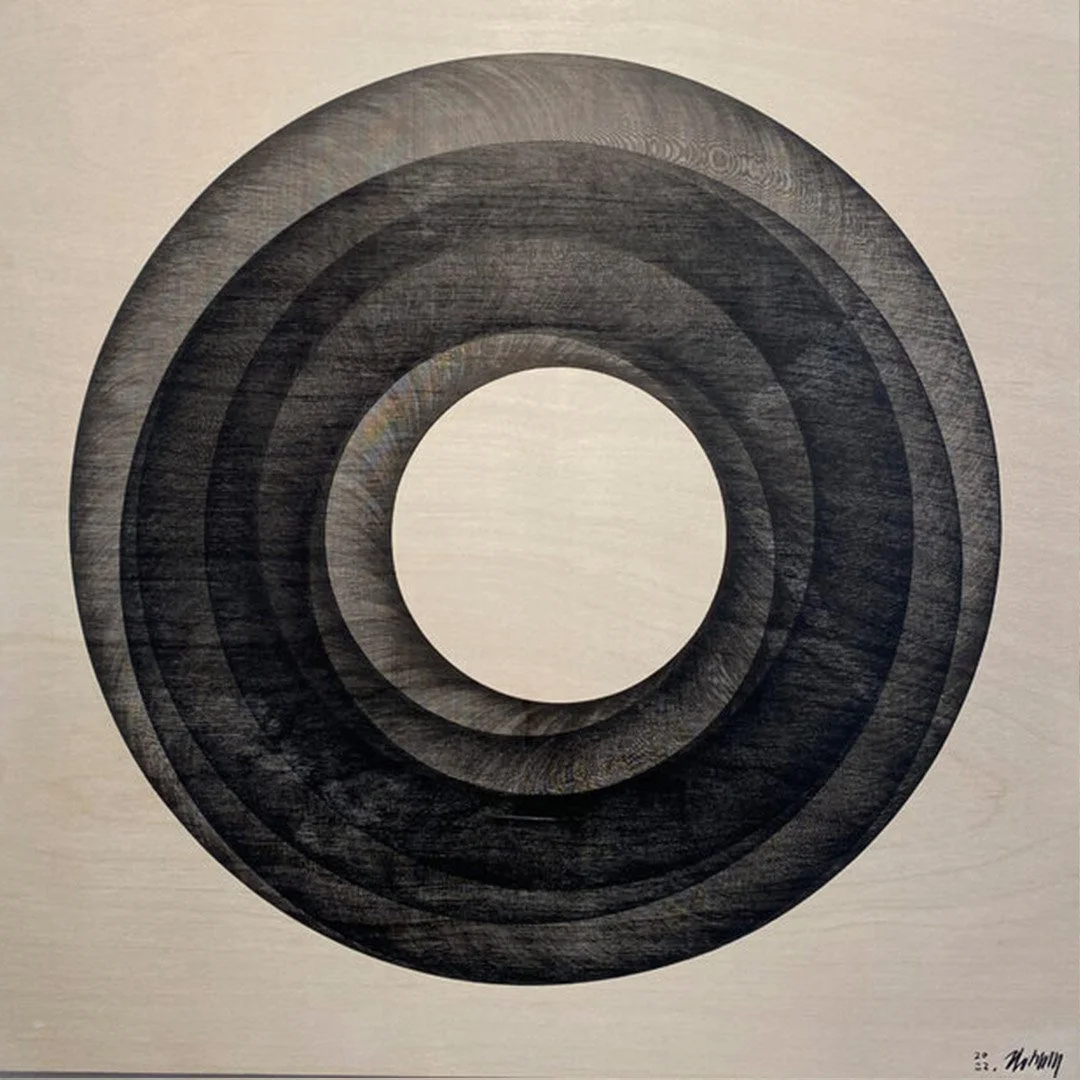  Infinity 109 Universe 
 pen on birch wood panel 
 2022 