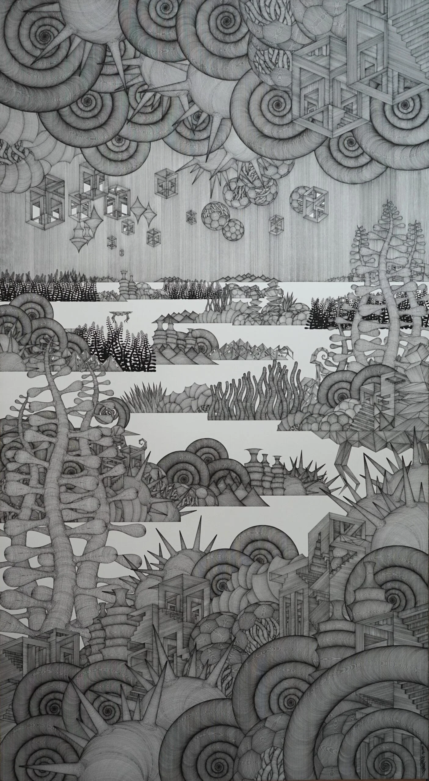  Journey to Nowhere #12 
 Pen on paper 
 2015 