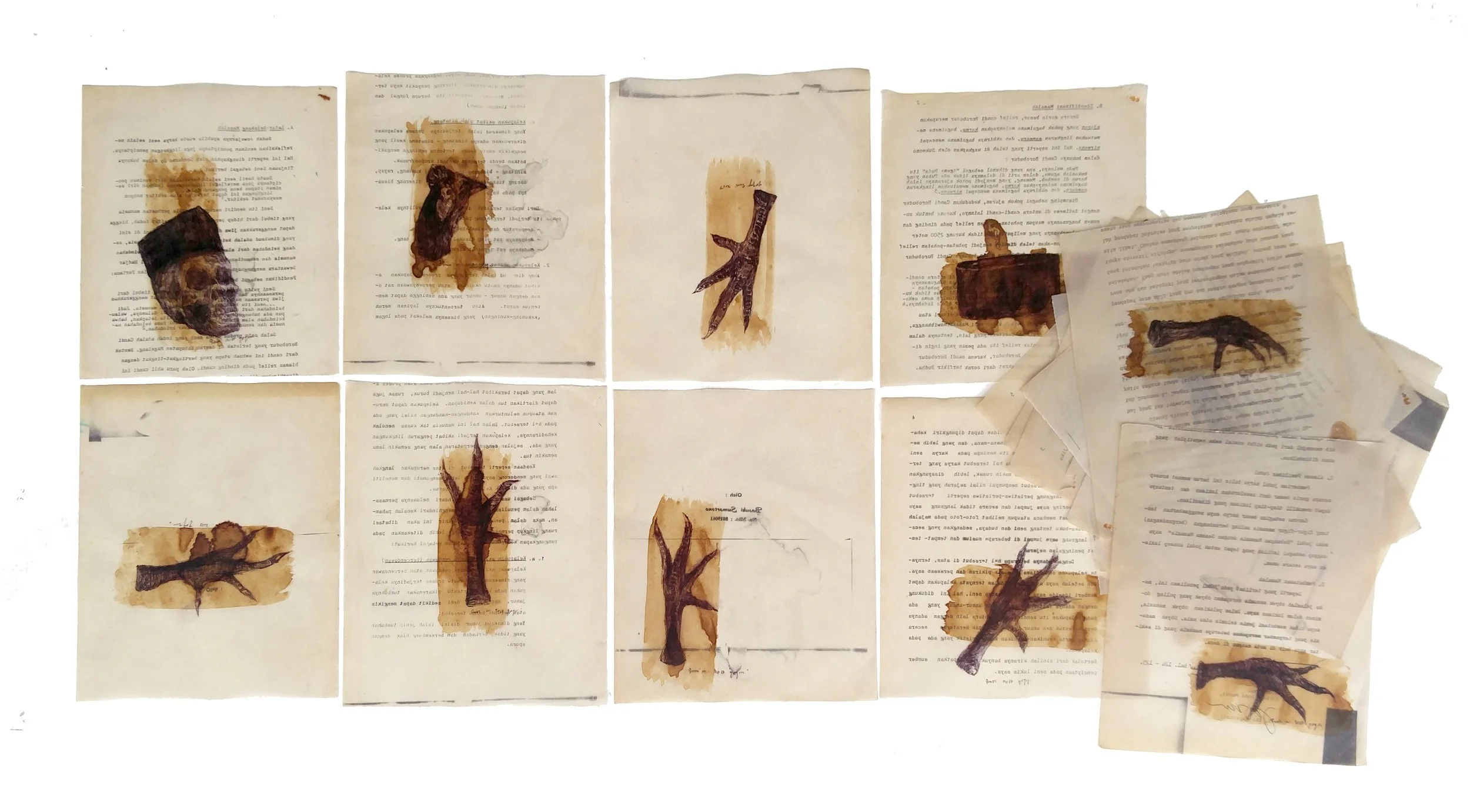  Akar-akar Nyolpe #4 
 Paper and ink 
 22 cm x 25 cm (20 Sheets), 2020 