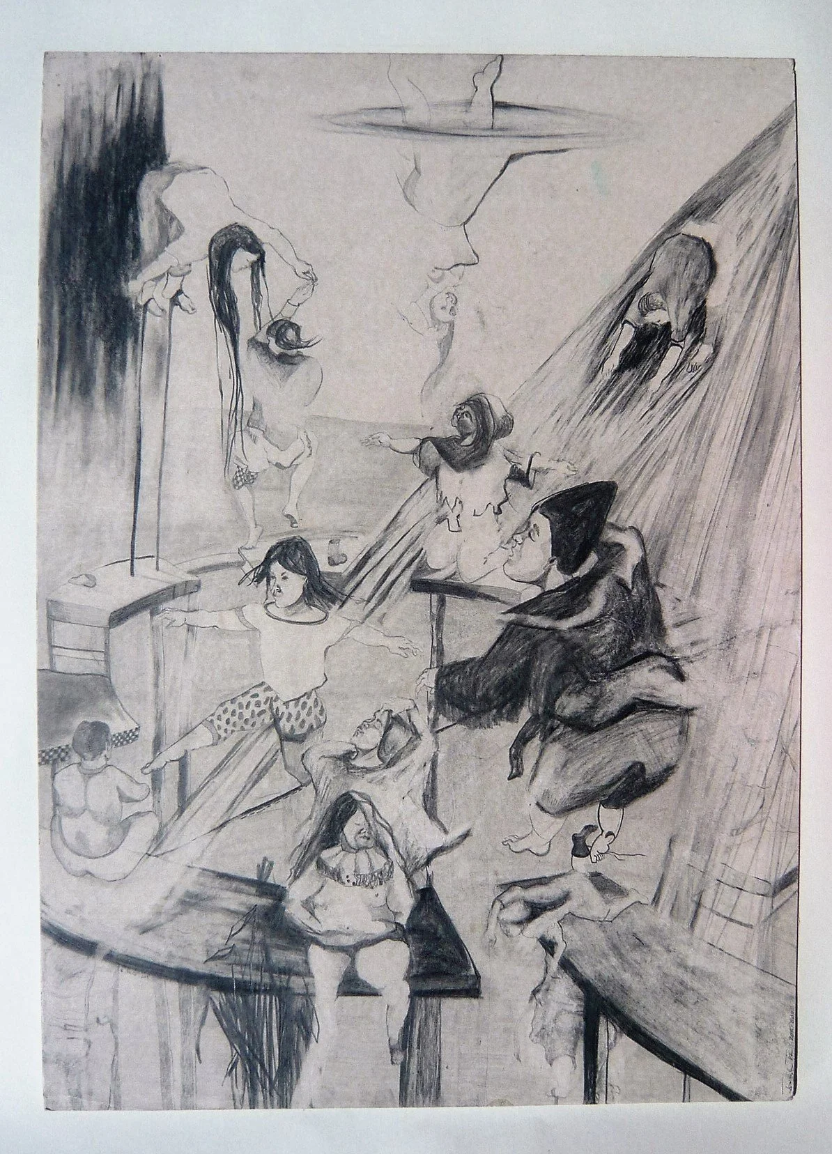  Franziska Fennert 
 Circus 
 Pencil on passpartout paper 
 50 cm x 70 cm, 2009 