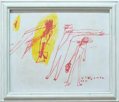  Sketsa Figur 
 Marker on paper 
 30 cm x 24 cm, 2011 