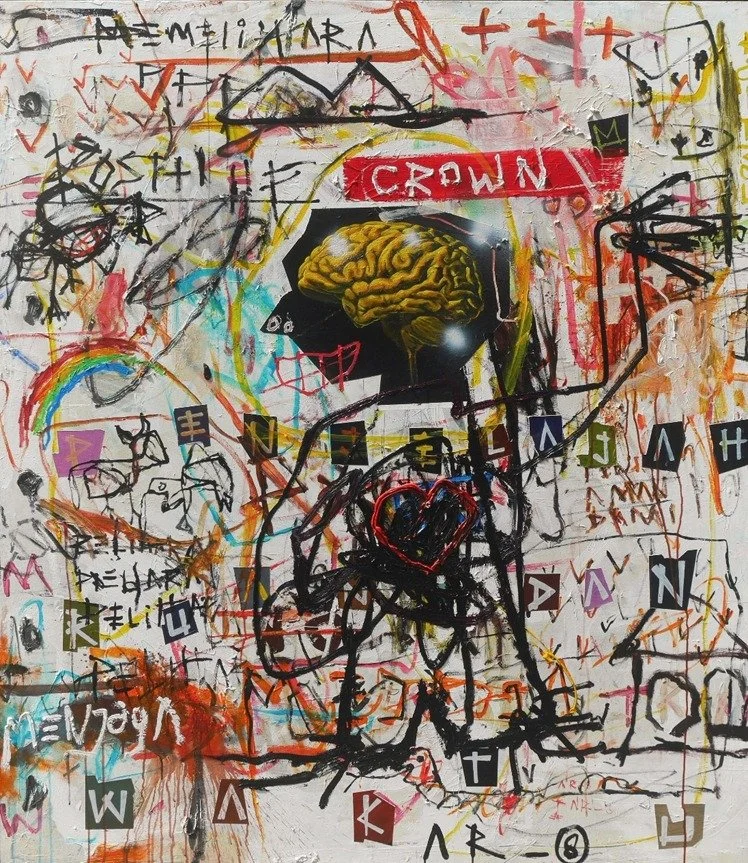  Thank God 
 Acrylic and oil on canvas 
 Dimensions unavailable, 2020 