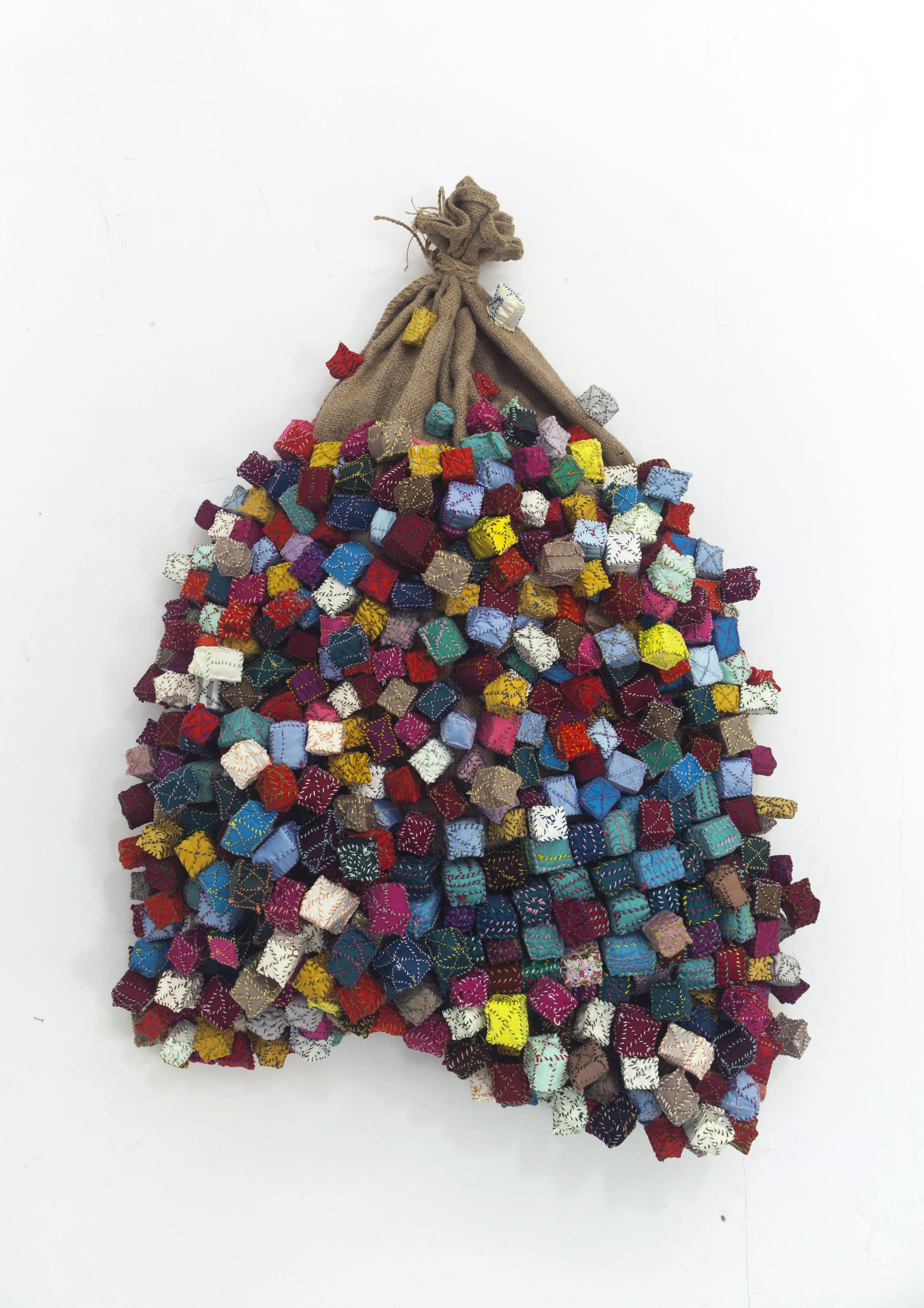  Gao Rong  Self-Induced Substances #13 
 Cloth,Embroidery Thread, Cloth,Shaping Cream and Sponge 
 116 x 82 x 26cm, 2024 