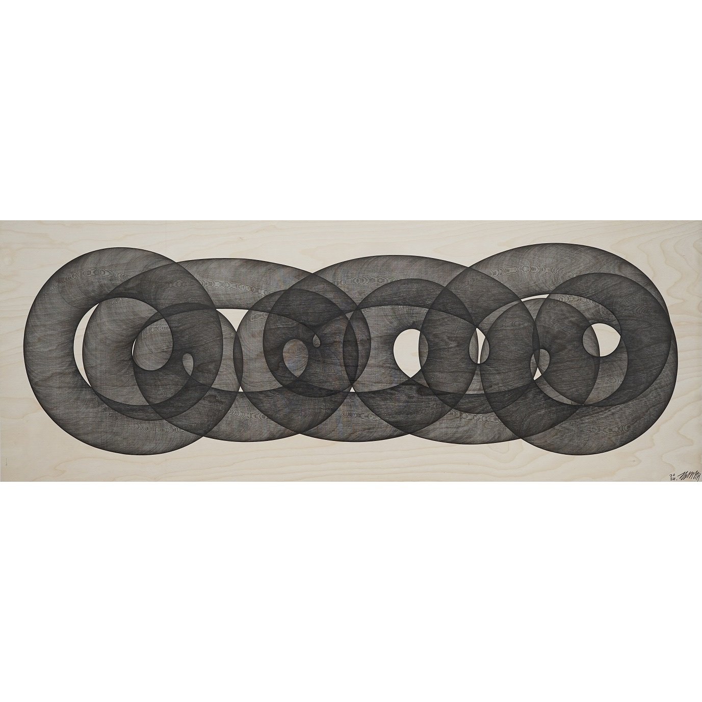 
 Universe 8240316 -167 
 Pen on birchwood panel 
 2024 