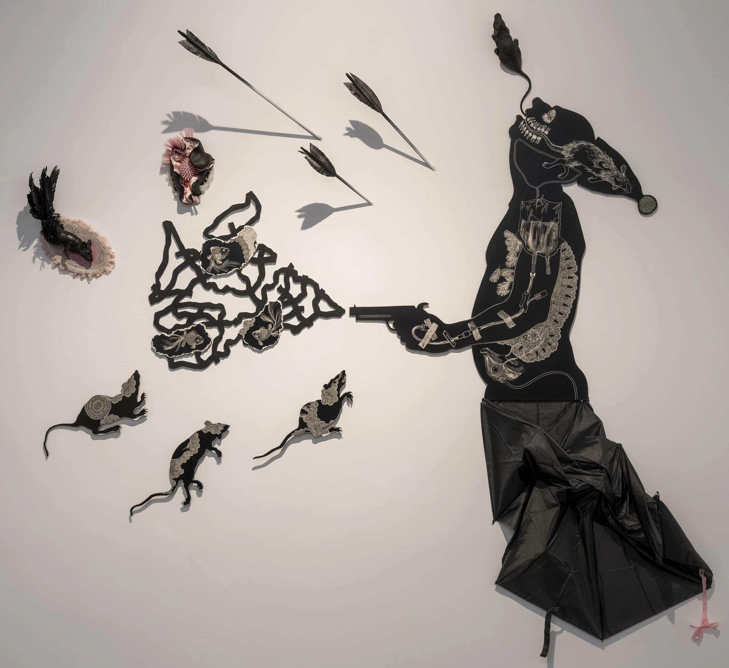  
Searching for Turtles in Paradise (Revisited)
 
 Mixed media; plastic, carboard, papier, mache, and wood
 
 Dimensions Variable
 