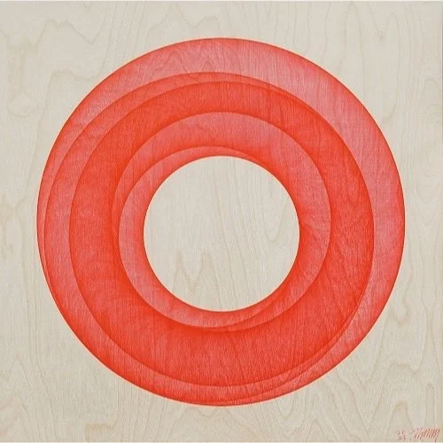 
 Space #152 
 Pen on birchwood panel 
 2024 