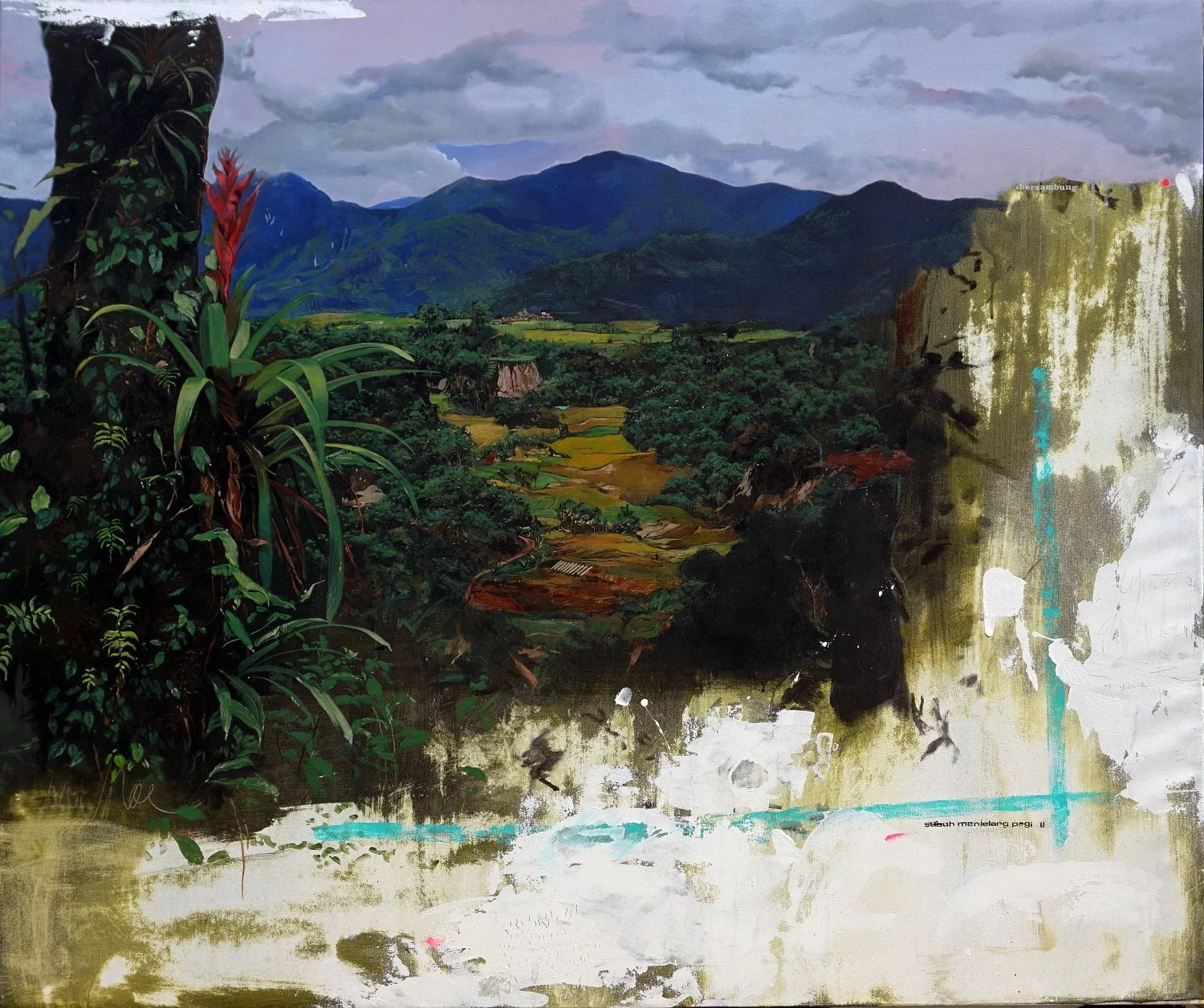  Subuh Menjelang Pagi II 
 Acrylic on canvas 
 140 cm x 160 cm, 2021 