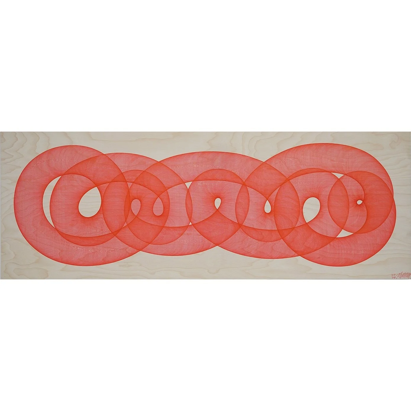 
 Universe 7240302 -165 
 Pen on birchwood panel 
 2024 