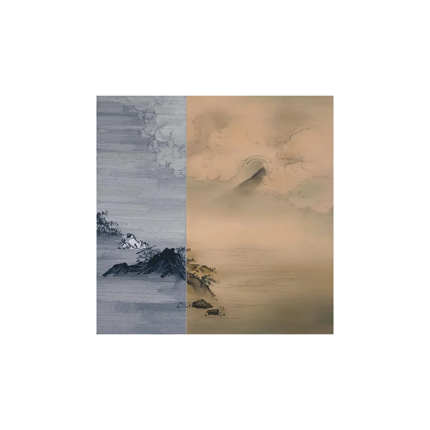  Sitting For The Cloud 
 Oil on canvas 
 80 x 80 cm, 2014 