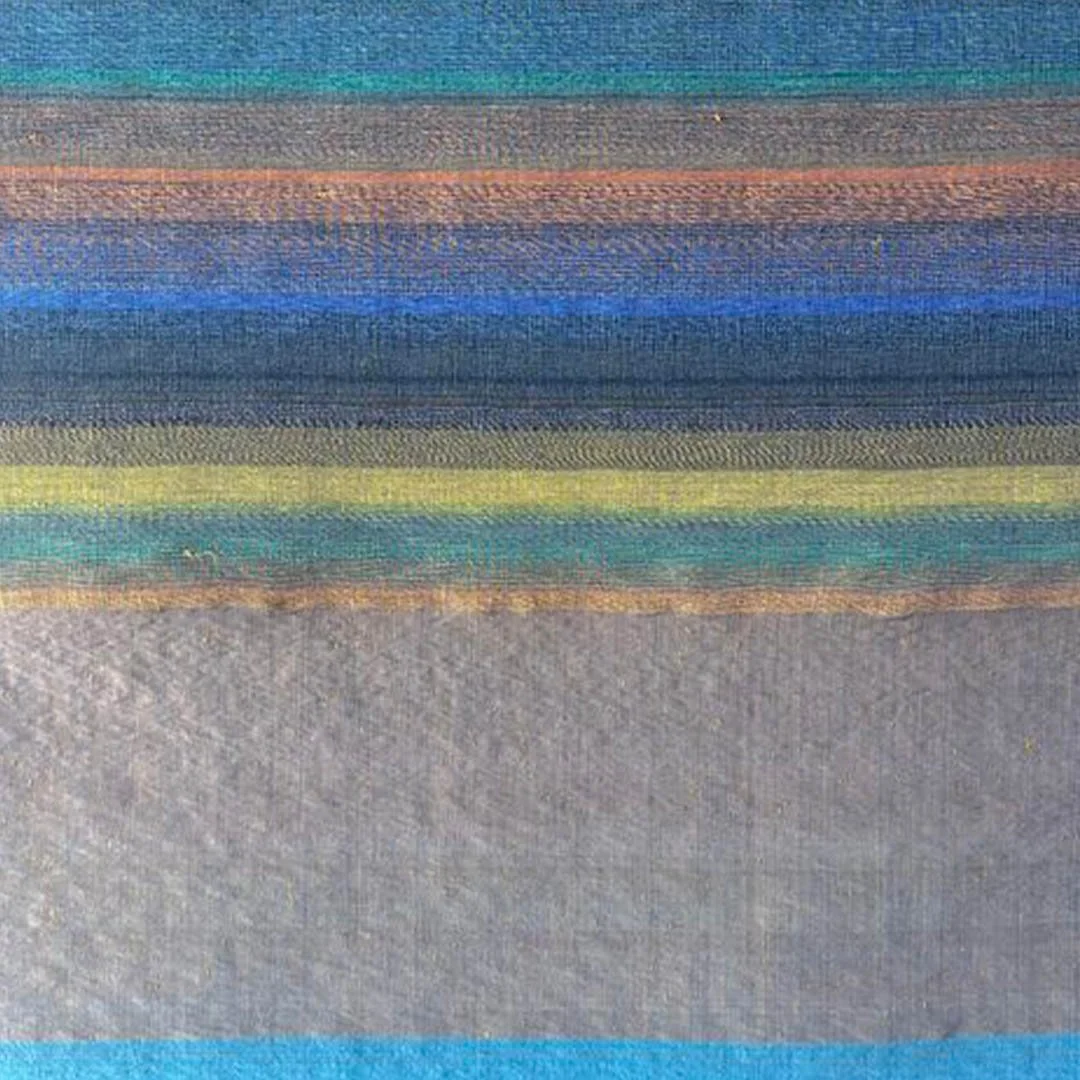  Morning Dive 
 Woven plastic ropes cotton and plastic threads 
 130 x 120 cm, 2022 