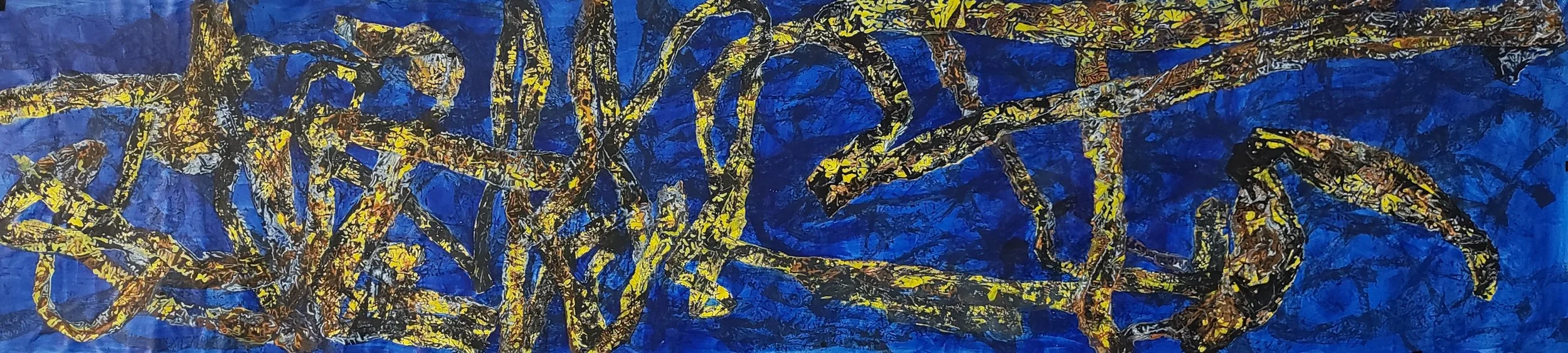  Teplak Series 1 (Plagiarize Series 1) 
 Acrylic on canvas 
 340 cm x 75 cm, 2023 