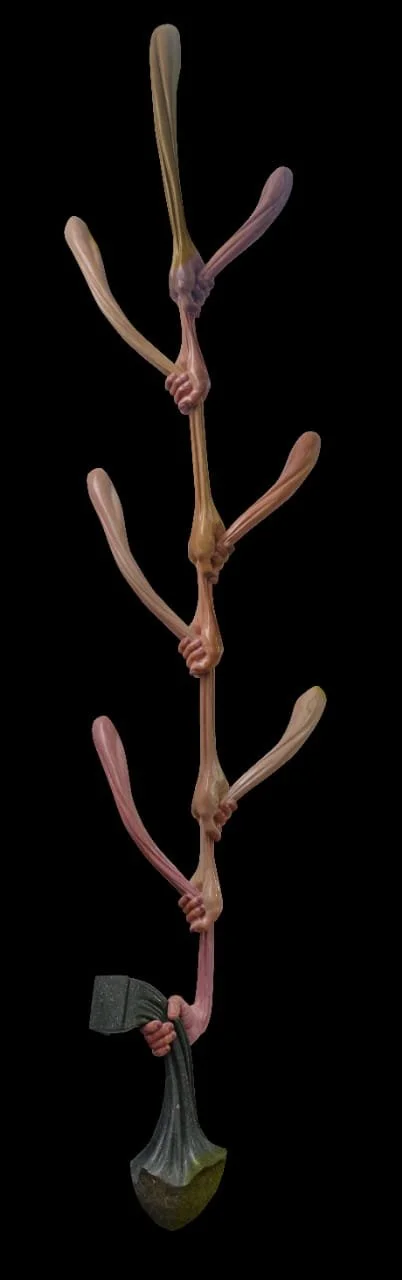  Ostheo Andre 
 Turun Temurun 
 Stone, resin 
 47 cm x 28 cm x 236 cm, 2019 