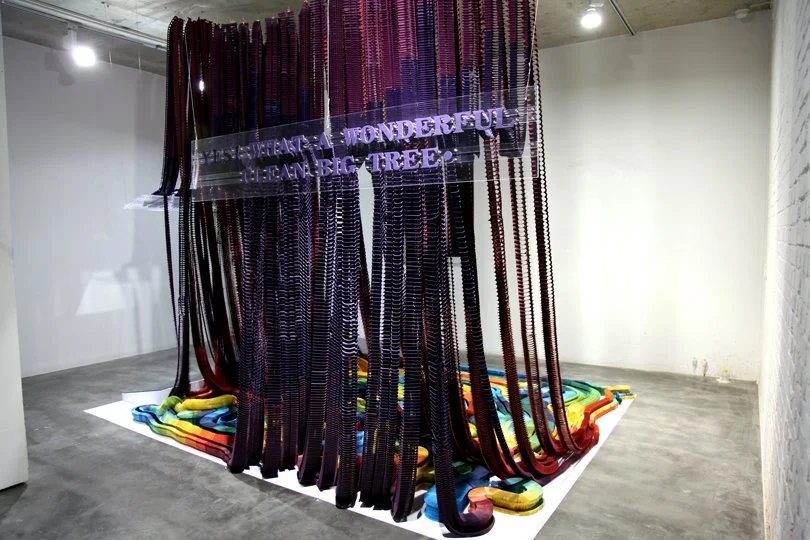  Yes What A Clean Big Tree 
 Paper variable dimension 
 30 x 176 cm, 2012 