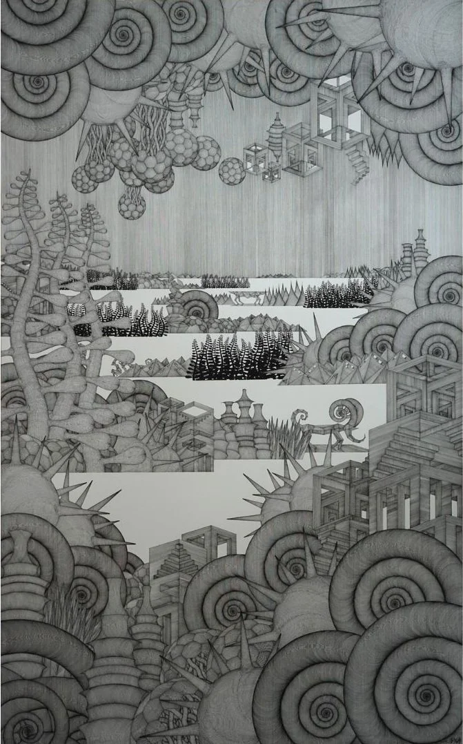  Journey to Nowhere #11 
 Pen on paper 
 2015 