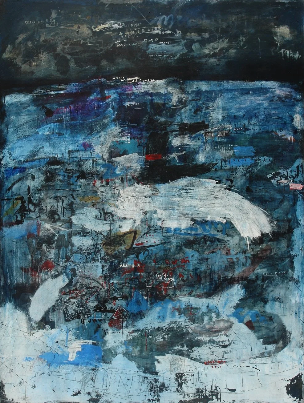  Uswarman 
 Melancholy 
 Acrylic on organic canvas 
 200 cm x 150 cm, 2015 