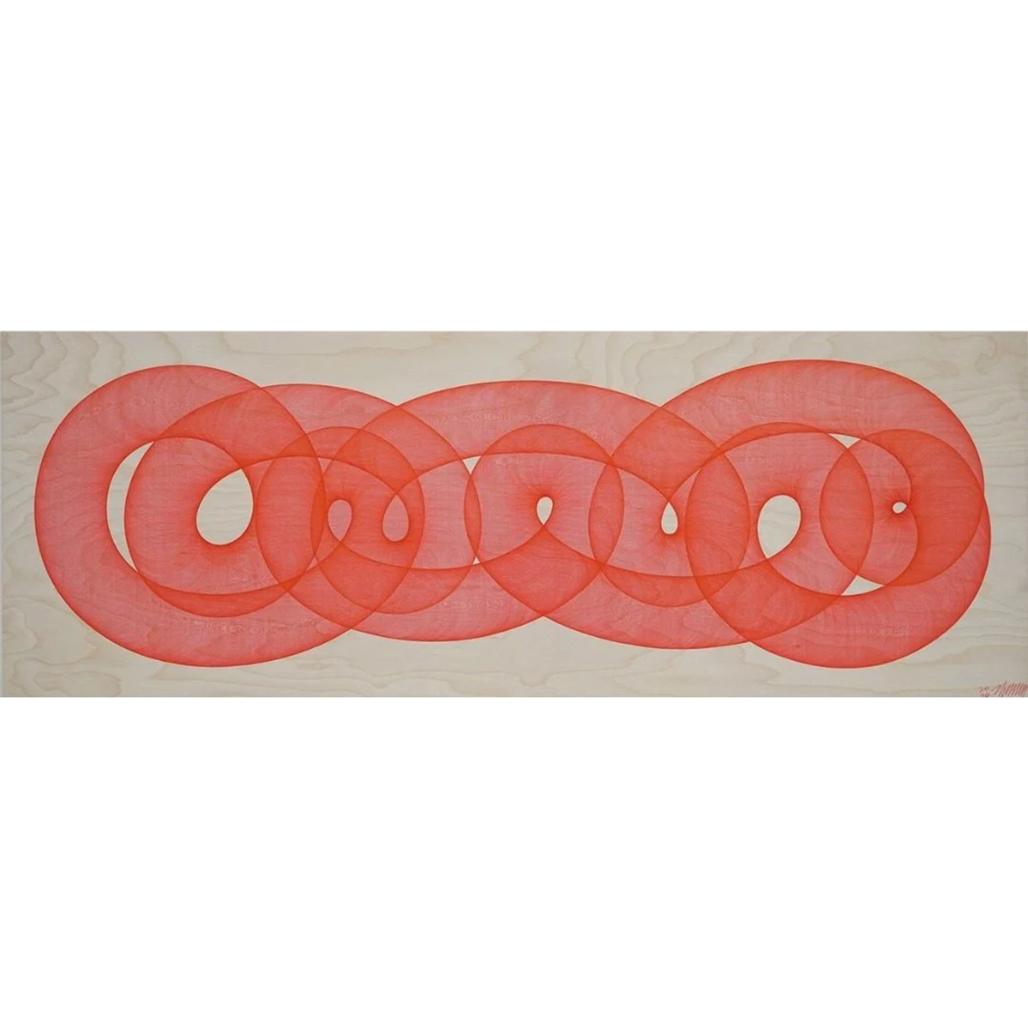  Universe 7240302-165 
 Pen on birchwood panel 
 116 x 42 cm, 2024 