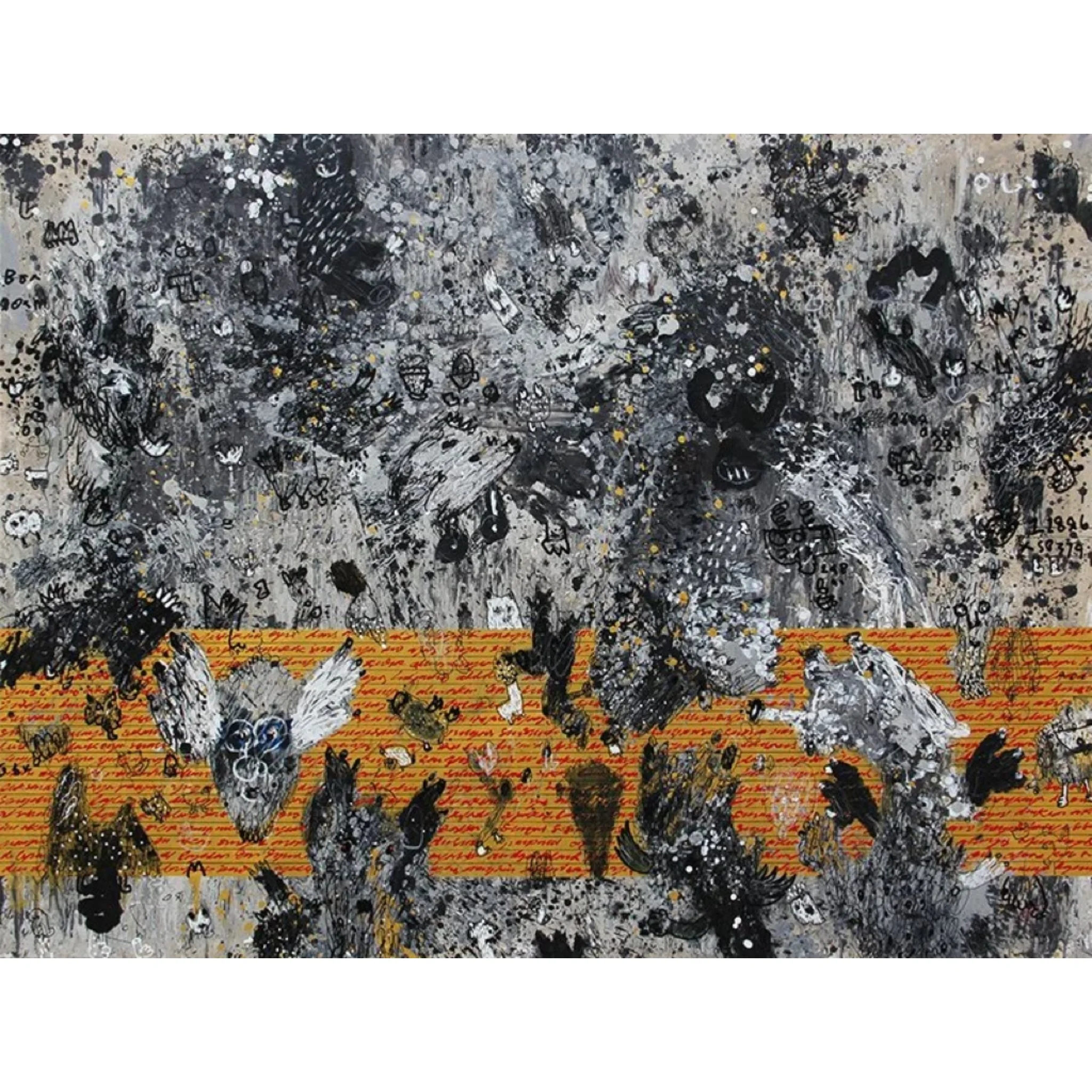  Dedy Sufriadi 
 Identification object series #3 
 Mixed media on canvas 
 150 cm x 200 cm, 2014 