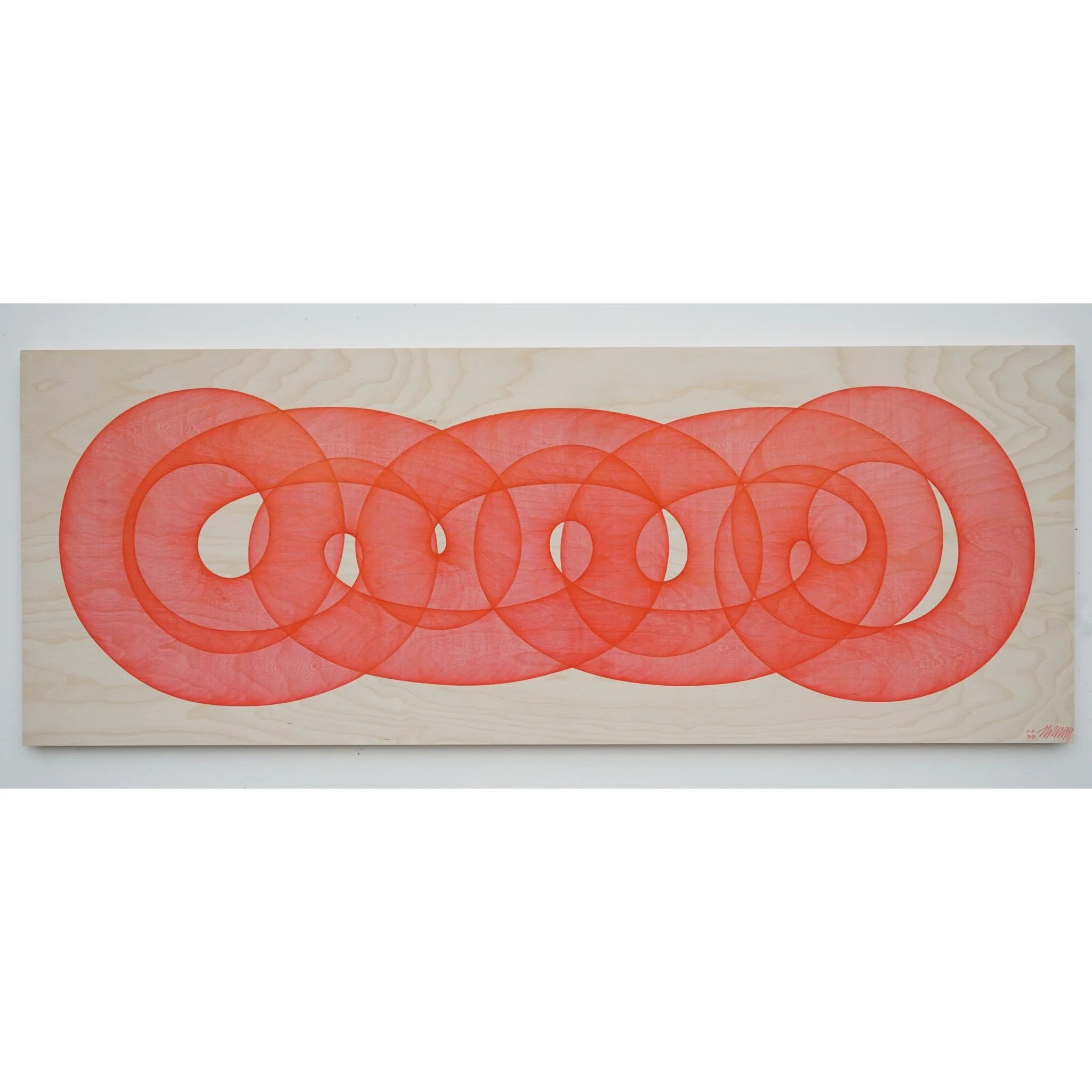 
 Universe 7240302-166 
 Pen on birchwood panel 
 2024 