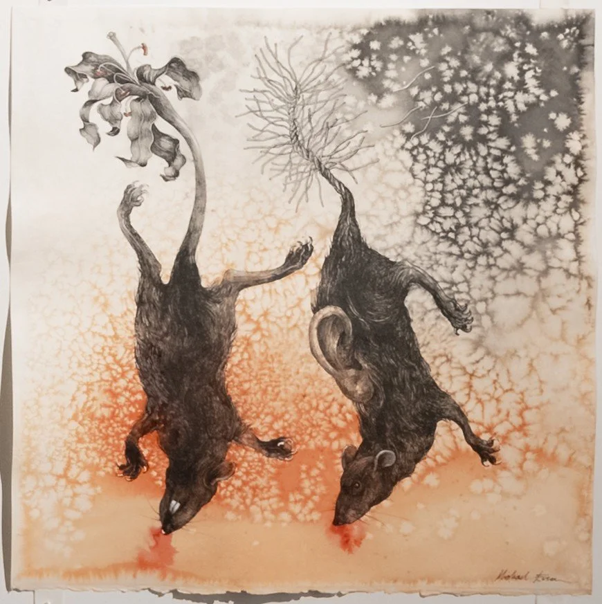  
Journey of Metaphors Series#9
 
 Mixed media drawing - conte, watercolour, ink, charcoal on paper
 
 52 cm X 52 cm
 