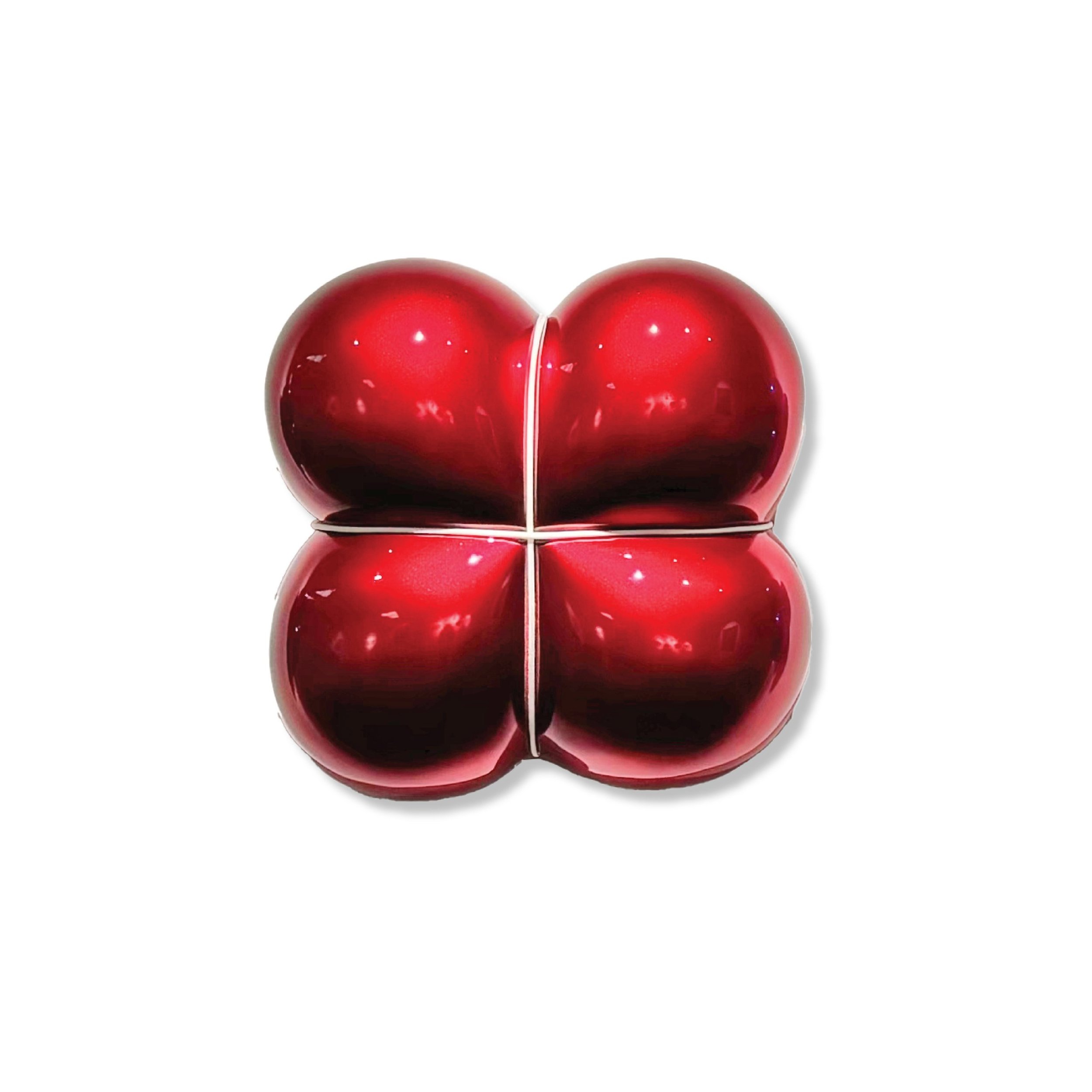  I Wayan Upadana 
 Napas Merah (Breathing Red) #1 
 automotive paint, resin, and rope, ed. 1/5 
  53 x 53 x 19 cm, 2024 