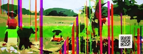  Tri Pandrong 
 Moneyed 
 Acrylic on canvas 
 60 cm x 180 cm, 2022 