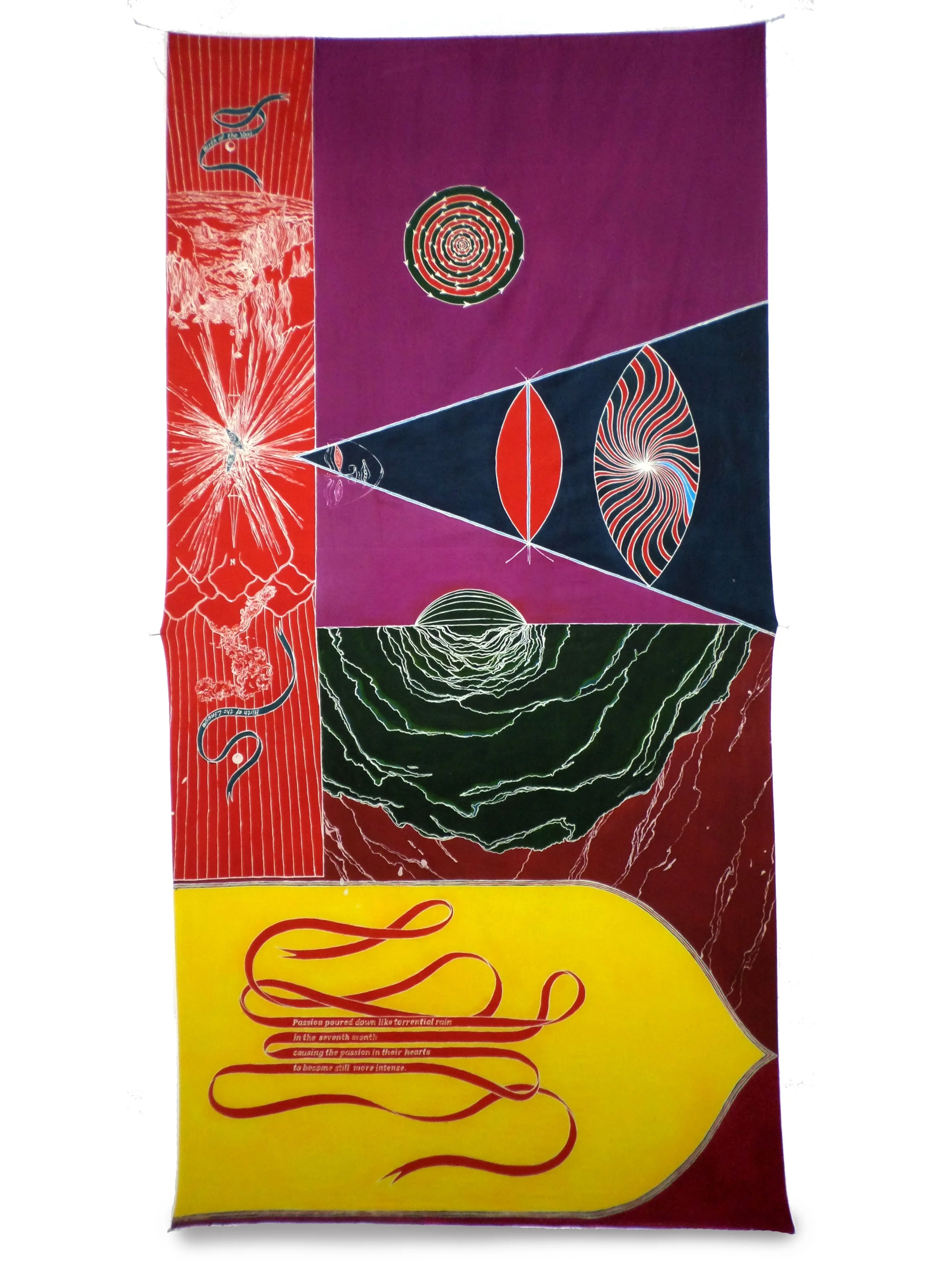  Batik No. 2 
 Batik on mori fabric 
 206 cm x 108 cm, 2017 