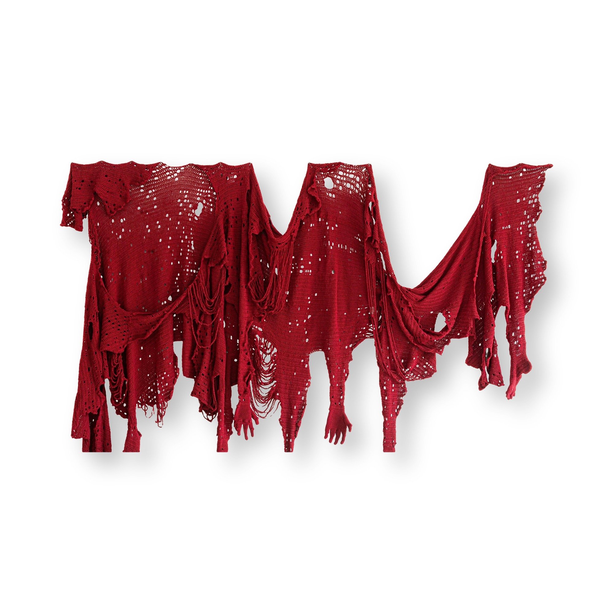  Faelerie 
 Bloody Rhythm 
 hand crochet with cotton yarn 
 250cm x 204cm, 2024 
