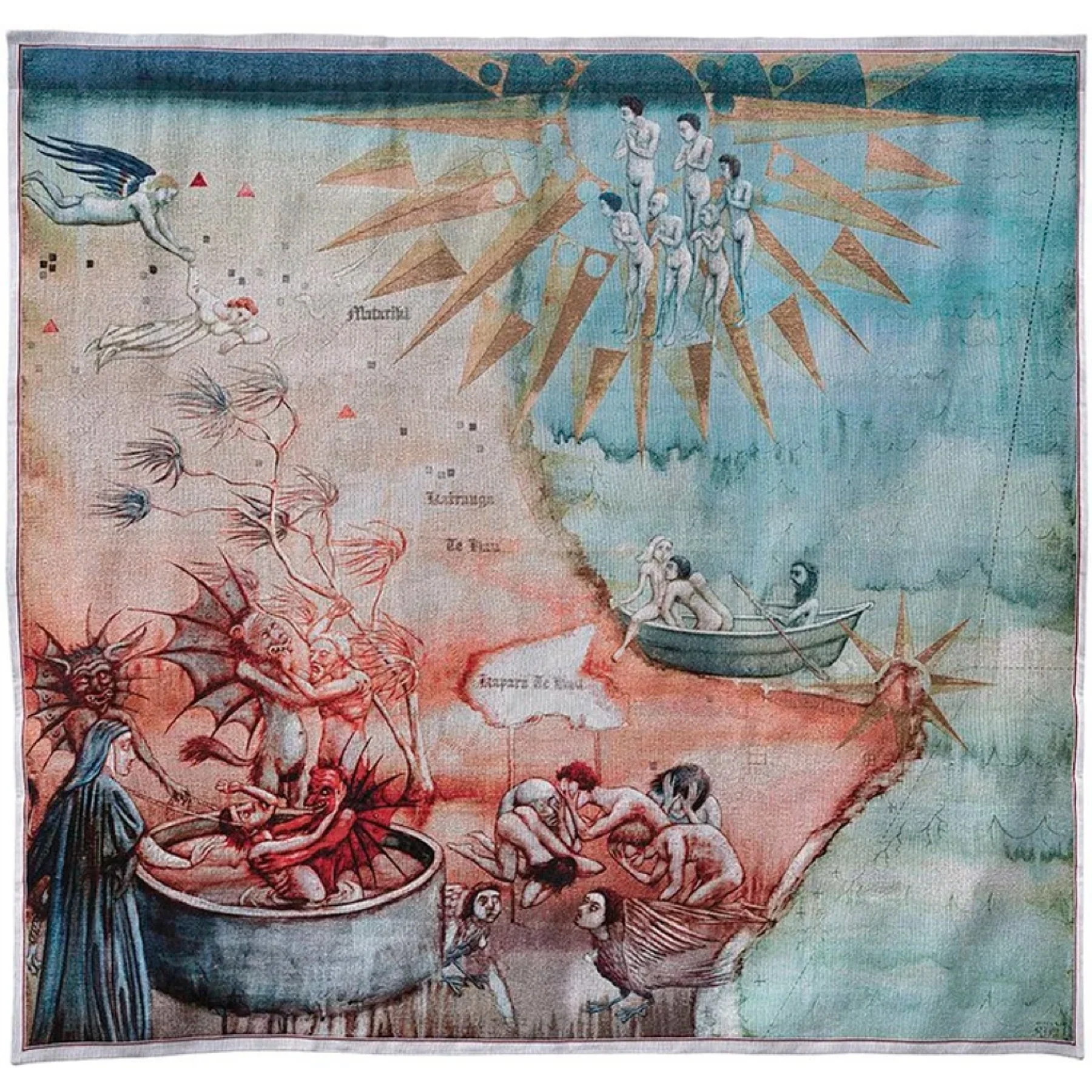 Kairanga 
 Jacquard weaving, cotton and synthetic 
 180cm x 190cm, 2024 