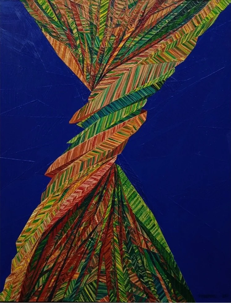  Crossing 
 Acrylic on Canvas 
 70cm x 80cm, 2020 