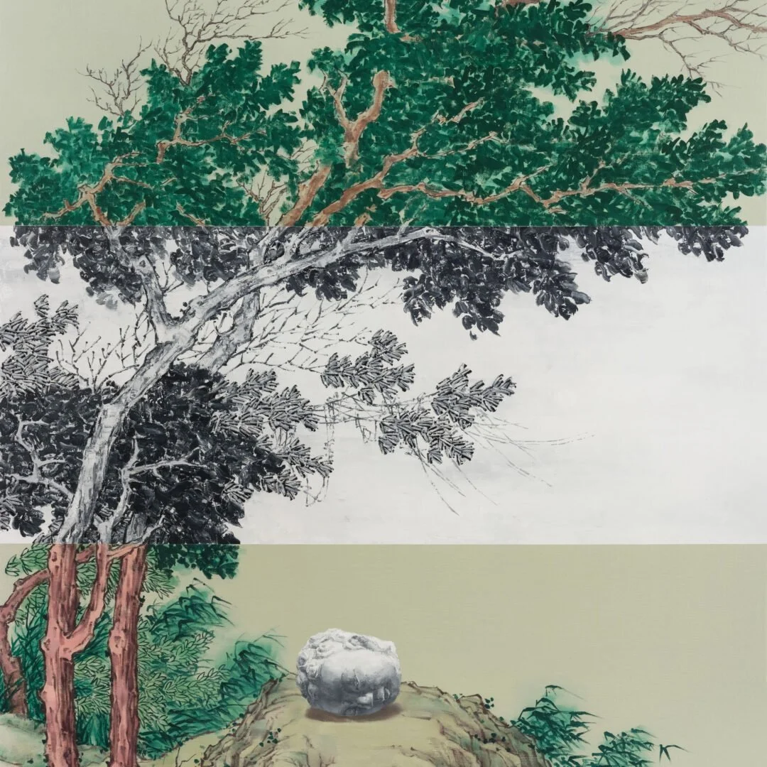  A Tableau with Wind and Buddha 
 Oil on canvas 
 200 x 250 cm, 2019 