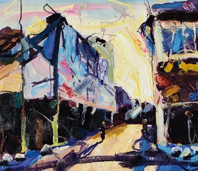  Arbi Rangkito 
 Memory Of My Town 
 Acrylic on canvas 
 2021 