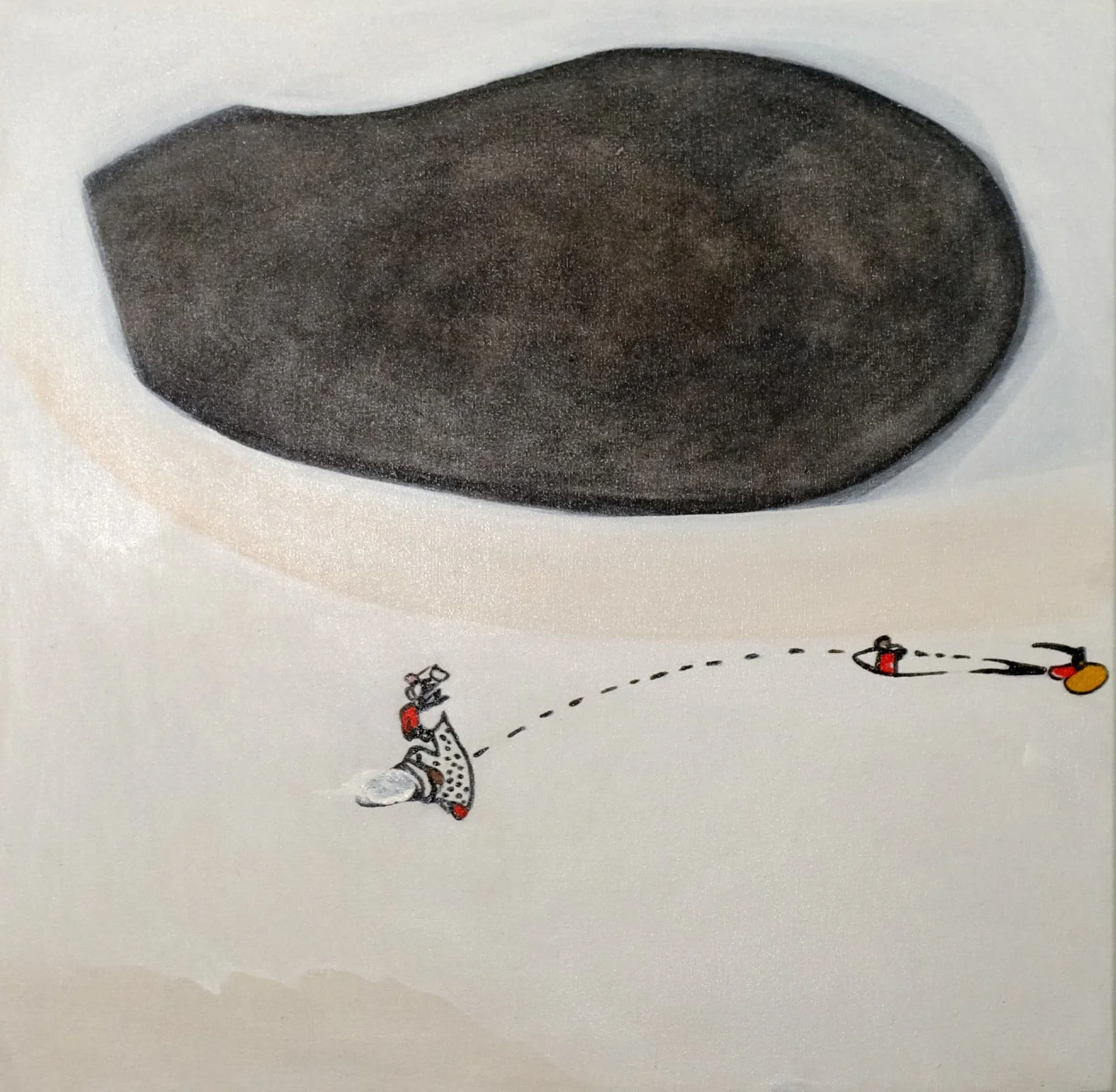  Budi Setyawan 
 Song Bird #2 
 acrylic on canvas 
 100 cm x 100 cm, 2022 