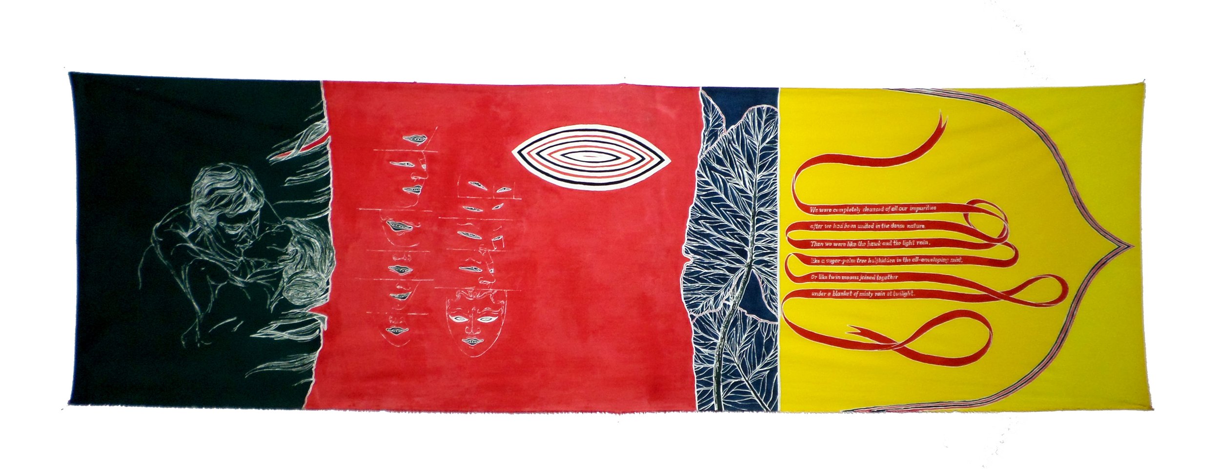  Batik No. 3 
 Batik on mori fabric 
 69cm x 235cm, 2017 