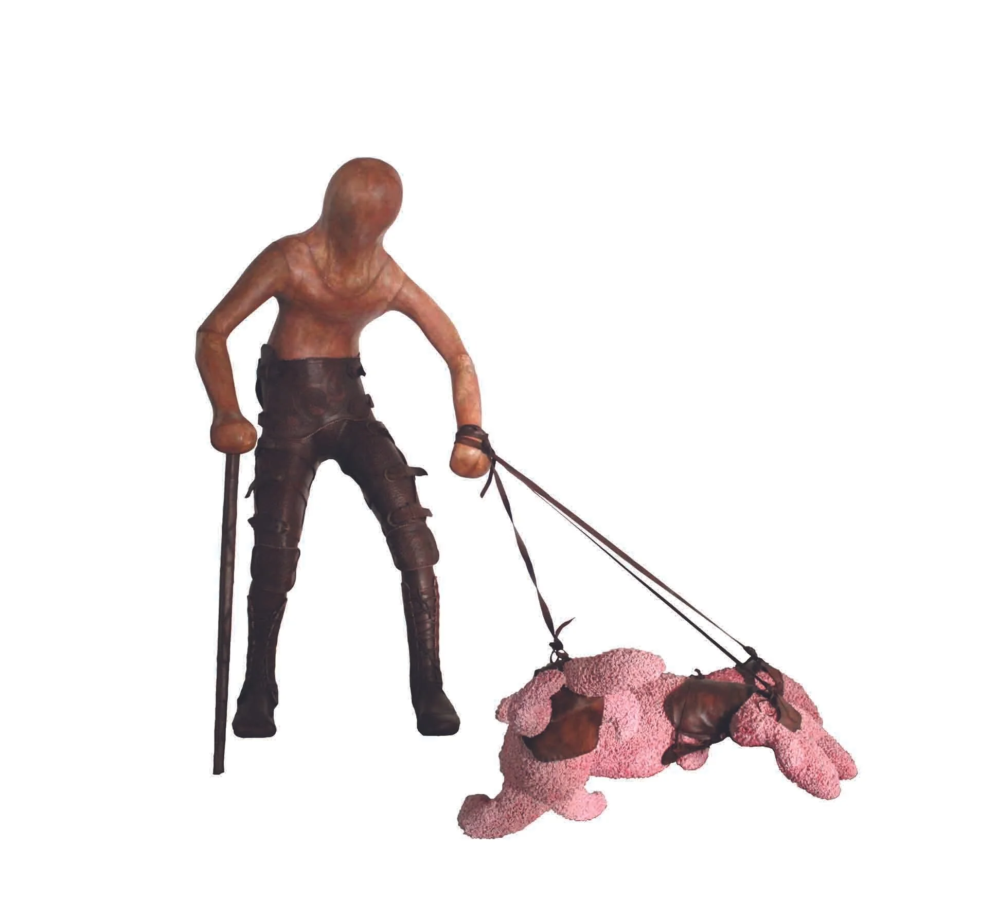  I Made Widya Diputra 
 Shepherd in Hatred 
 Resin, brass, leather paint, silicone, dacron 
 155 cm x 75 cm x 150 cm, 2013 