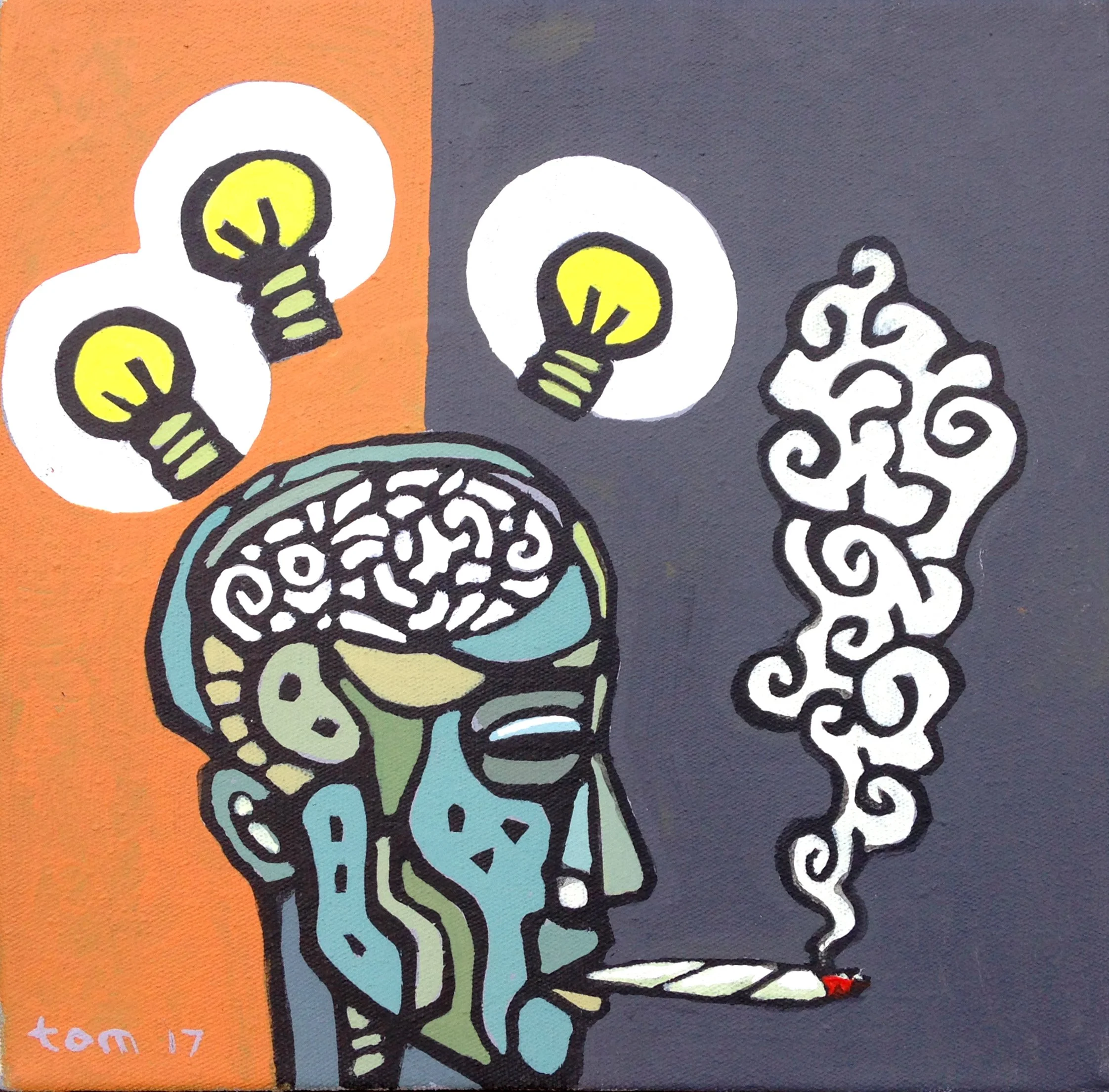  Some Idea 
 Acrylic on canvas 
 20 cm x 20 cm, 2017 