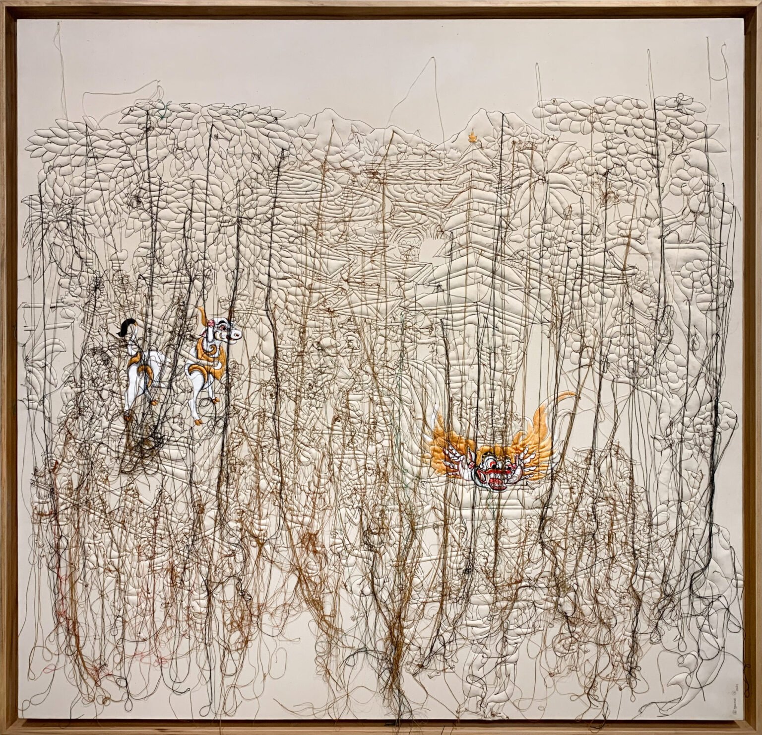  Collective Fragment #3 
 Handstitched, stuffed canvas 
 130 x 135 cm, 2021 