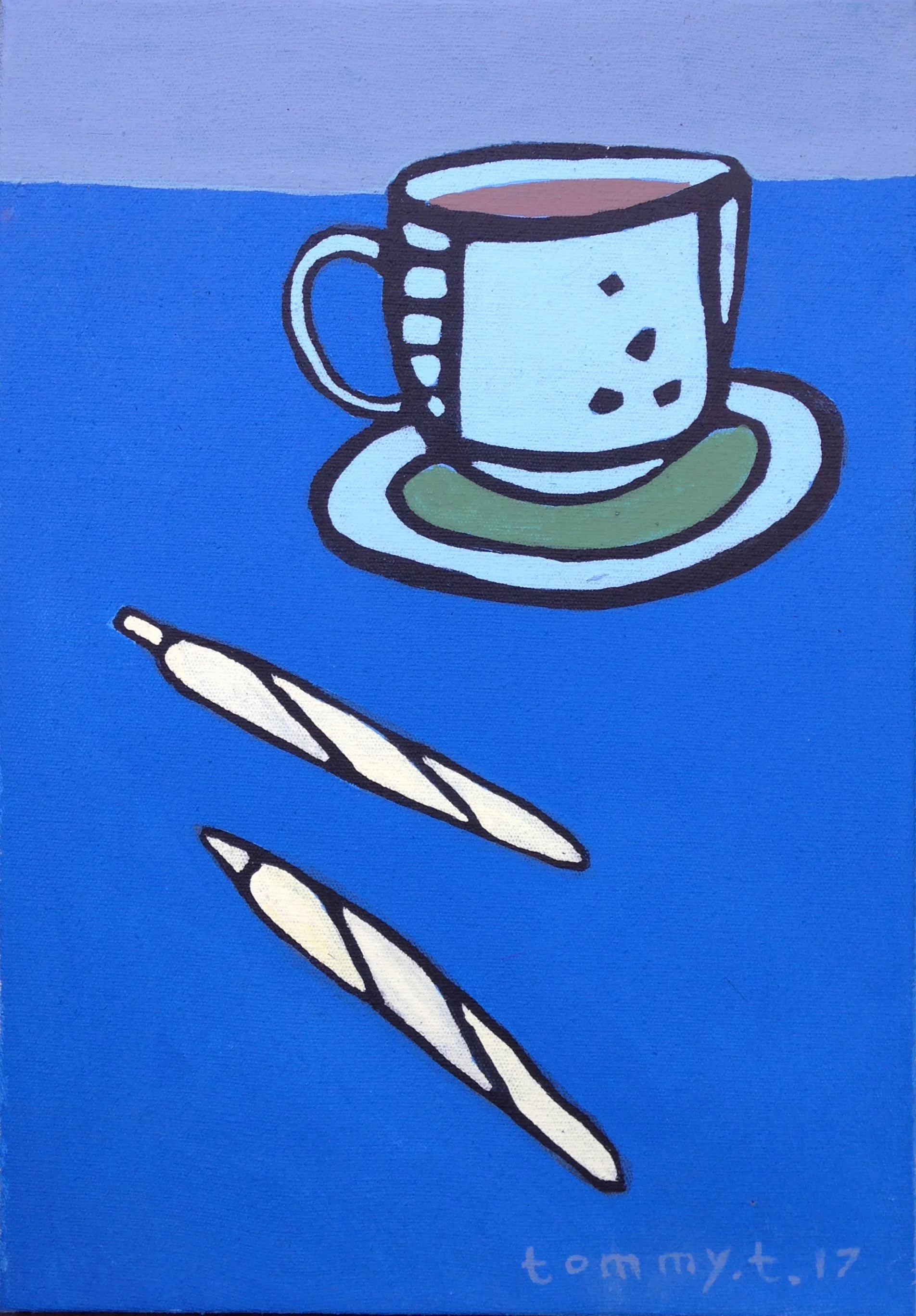  Coffee Break 
 Already to High 
 20 cm x 30 cm, 2017 