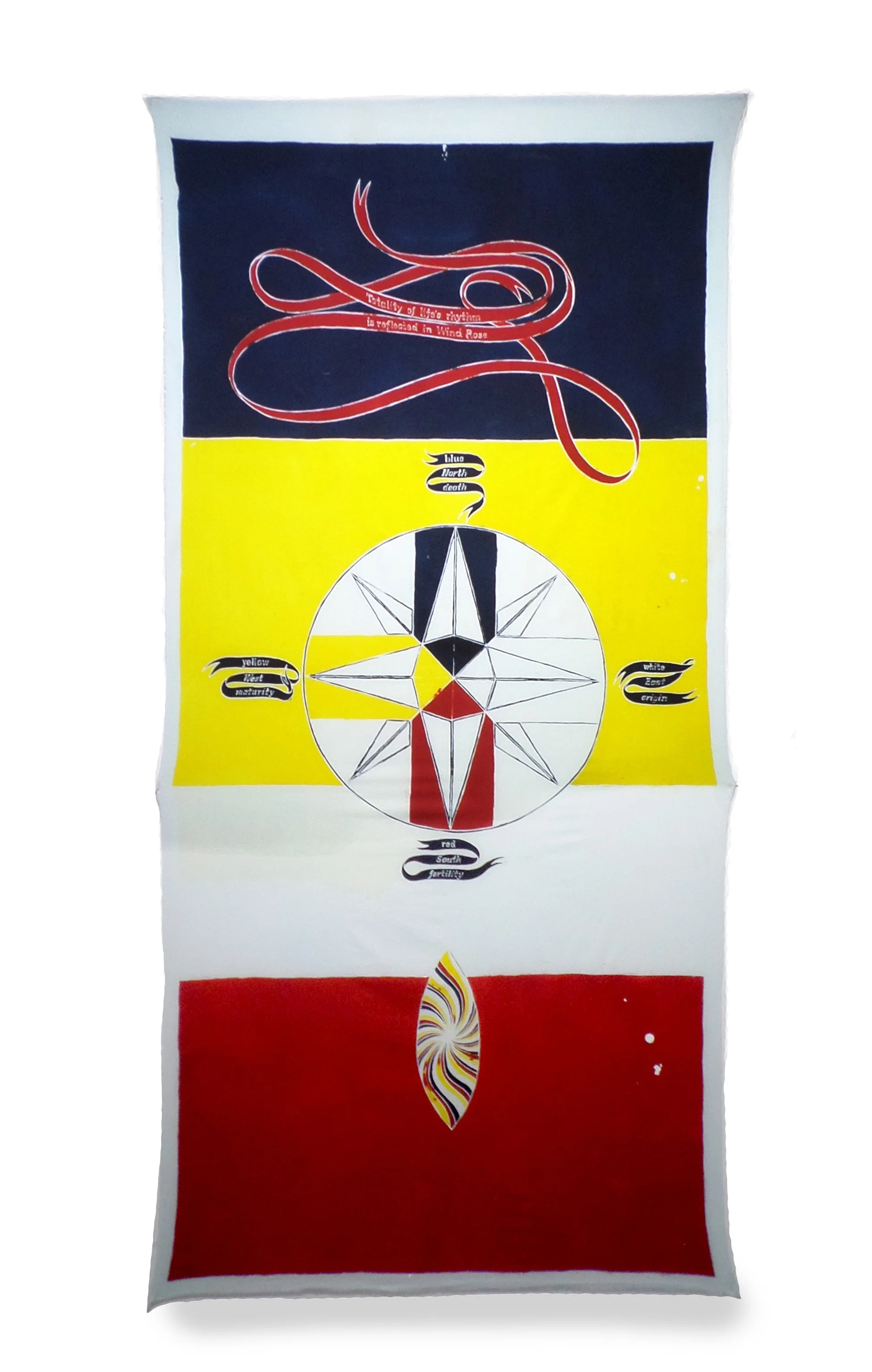  Batik No. 6 
 Batik on mori fabric 
 201cm x 98cm, 2017 