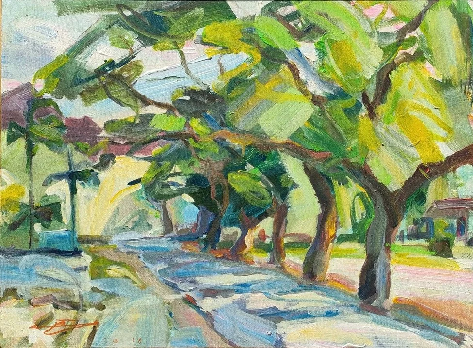  The Tunnel 
 Acrylic on canvas 
 60 cm x 80 cm, 2018 