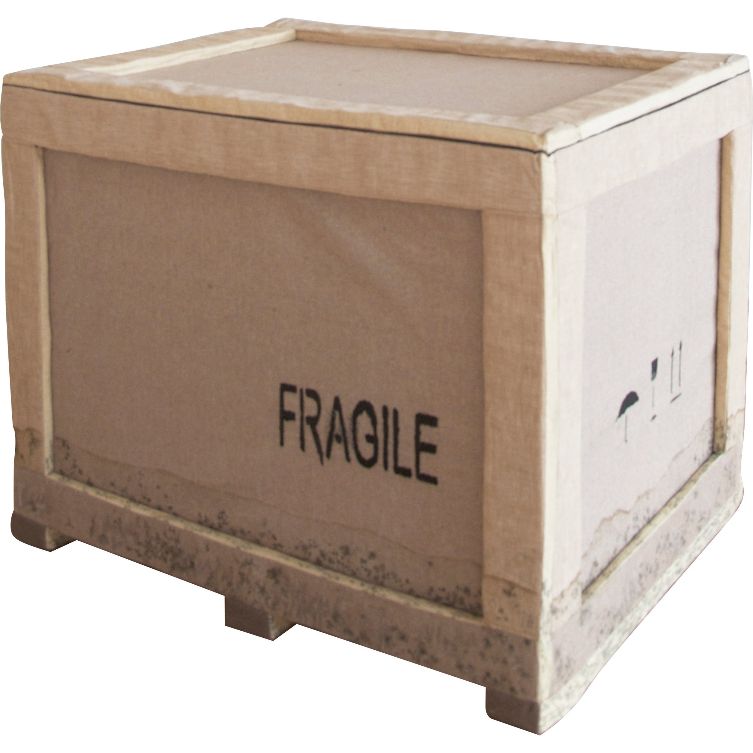  Gao Rong 
 After the Rain - Shipping Crate 
 embroidery, cloth wooden board and sponge 
 76 x 74 x 92cm, 2013 