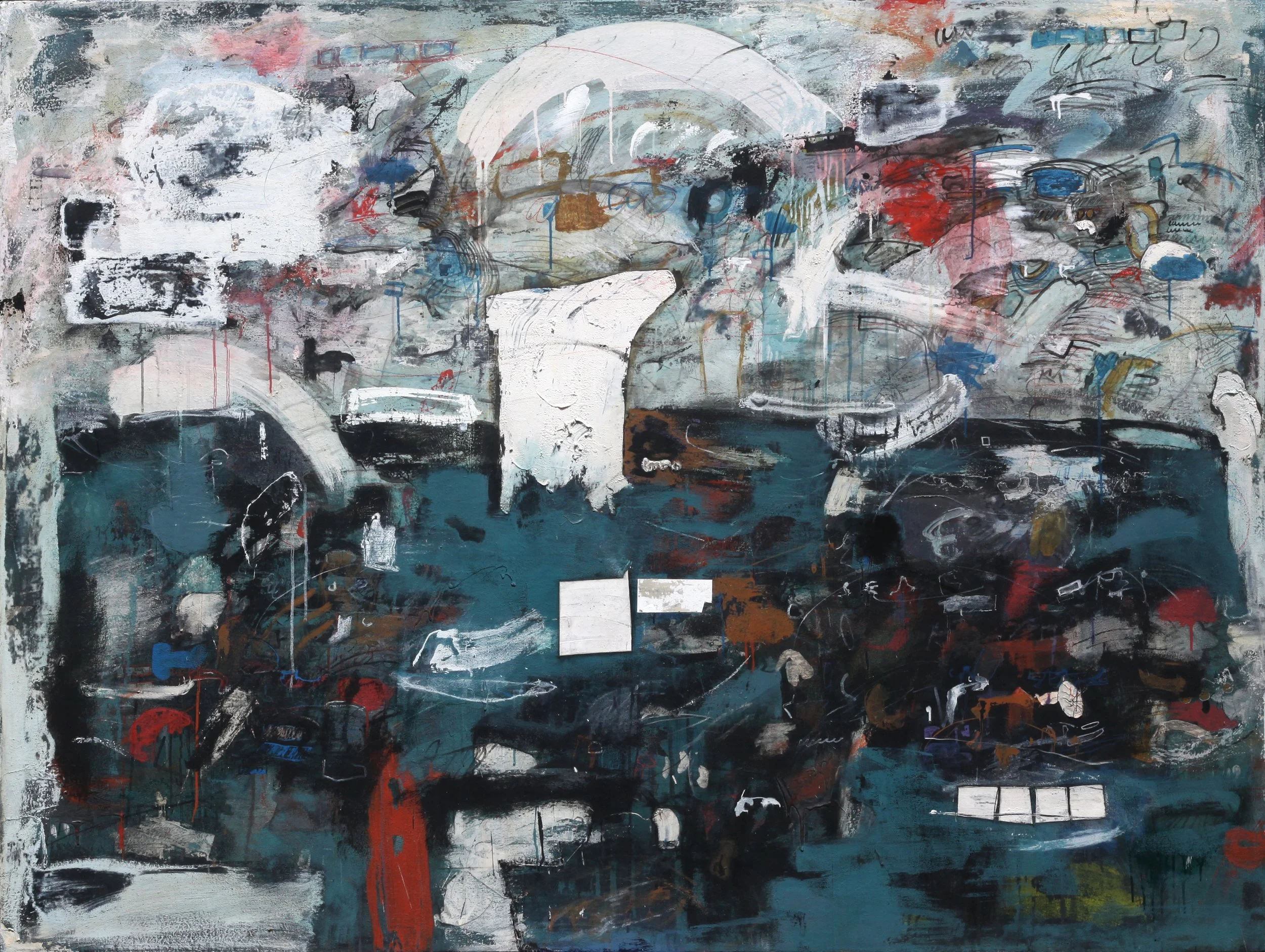  Uswarman 
 Menyatukan Dua Sisi 
 Acrylic on canvas 
 150 cm x 200 cm, 2019 