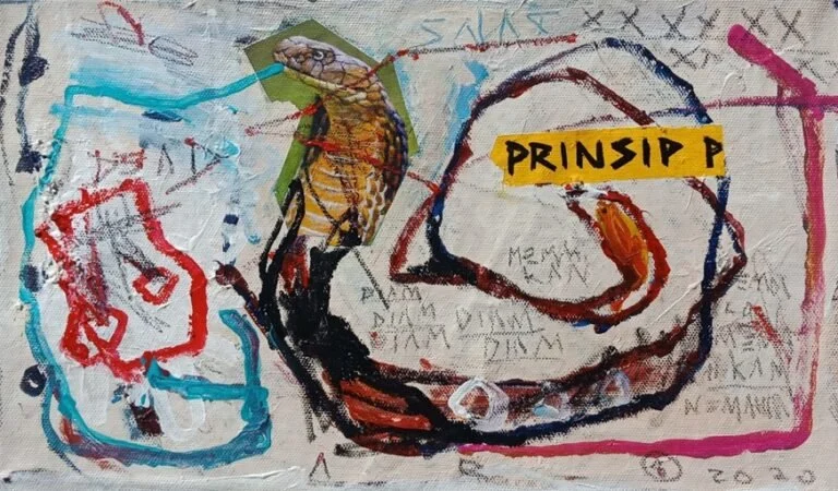  Principle Nature is Our Teacher 
 Acrylic on canvas 
 Dimensions unavailable, 2020 