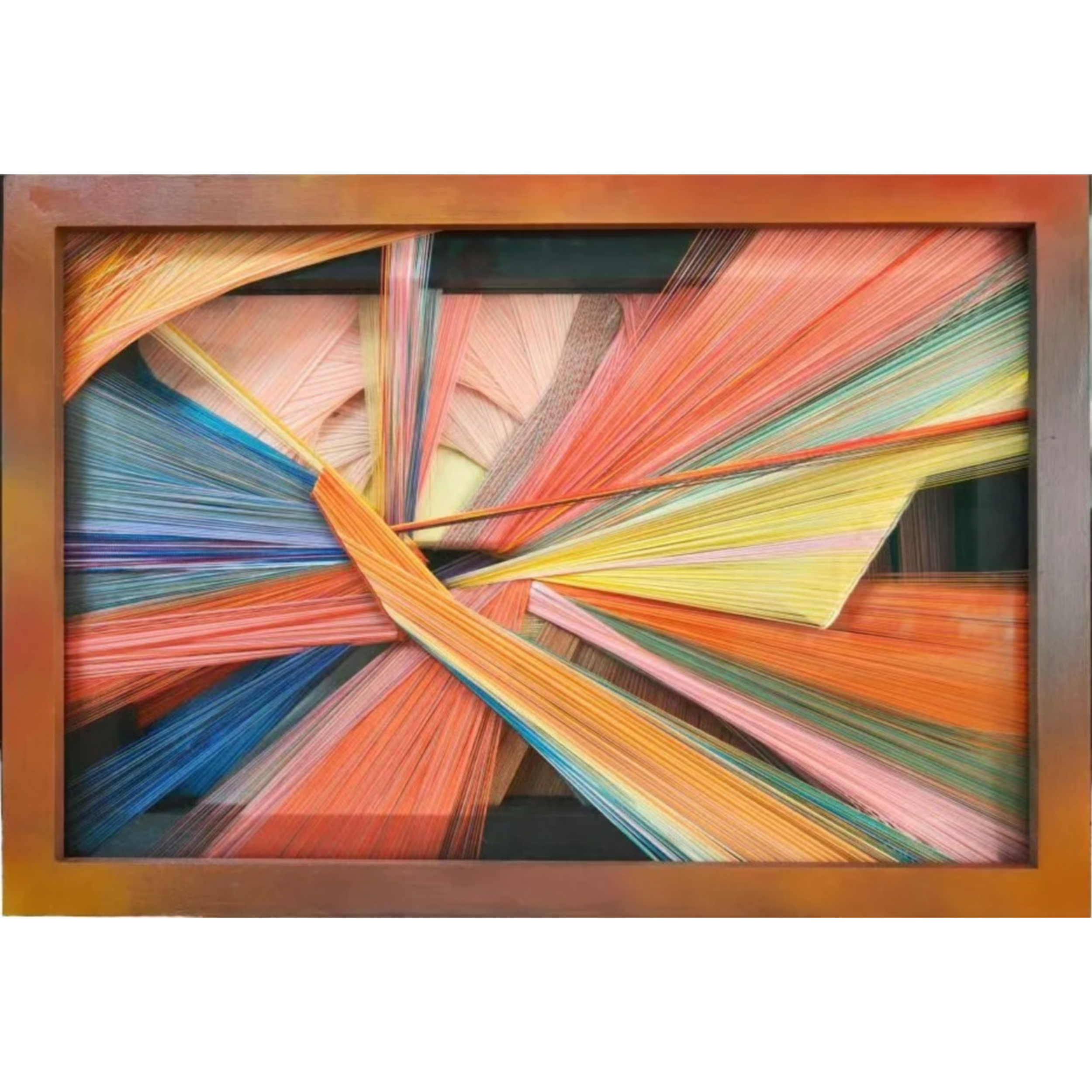  Written in Water 
 Mixed fibre materials 
 44cm x 64cm (framed), 2025 