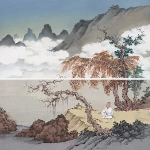  In Clouds and Mist 
 Oil on canvas 
 150 x 150 cm, 2021 