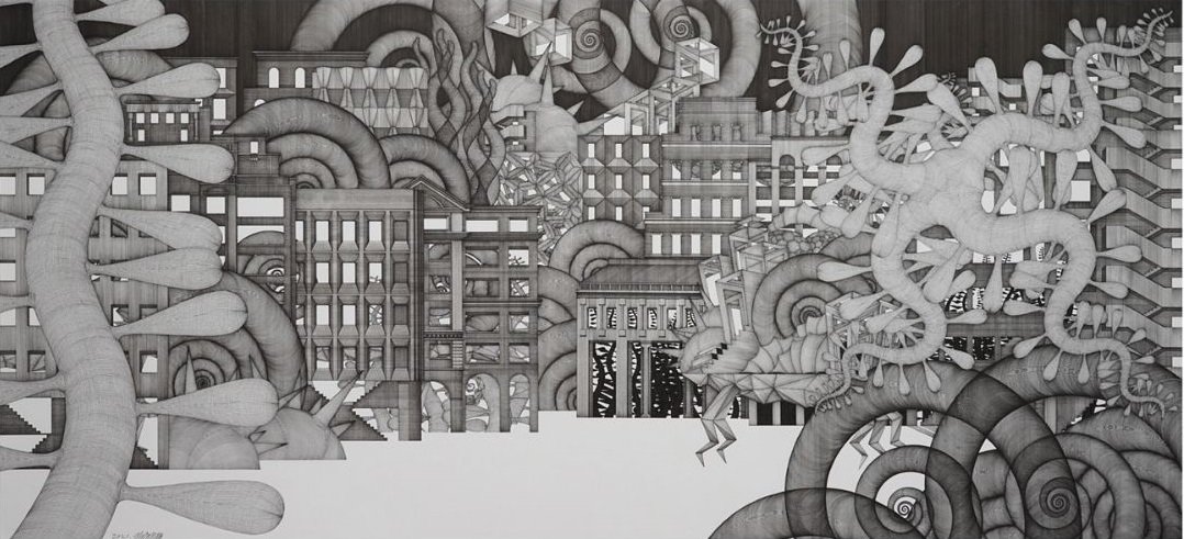  Journey to Nowhere #77 
 Pen on paper 
 2021 