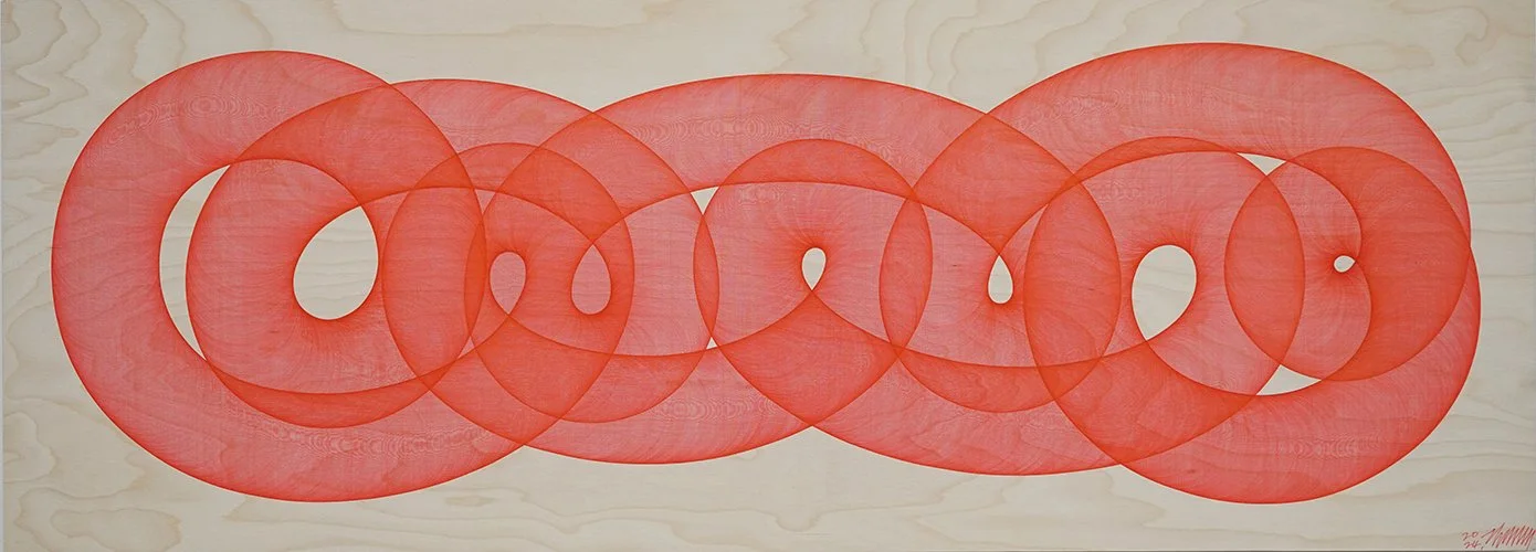 Cheolyu kim_Universe 7240302-165_Pen on birchwood panel_116x42cm_2024.JPG