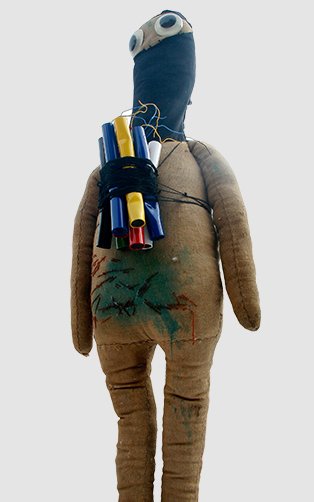  Samsul Arifin 
 Cabinet Goni Series (No. 49) 
 Mixed media on Goni 
 Real life Size, 2014 