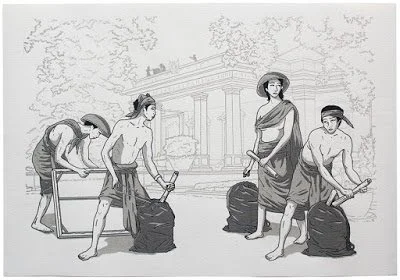  Prihatmoko Moki 
 Soekarno Kehilangan Lukisan #4 
 Silkscreen on arches paper 
 76 cm x 52 cm, 2016 
