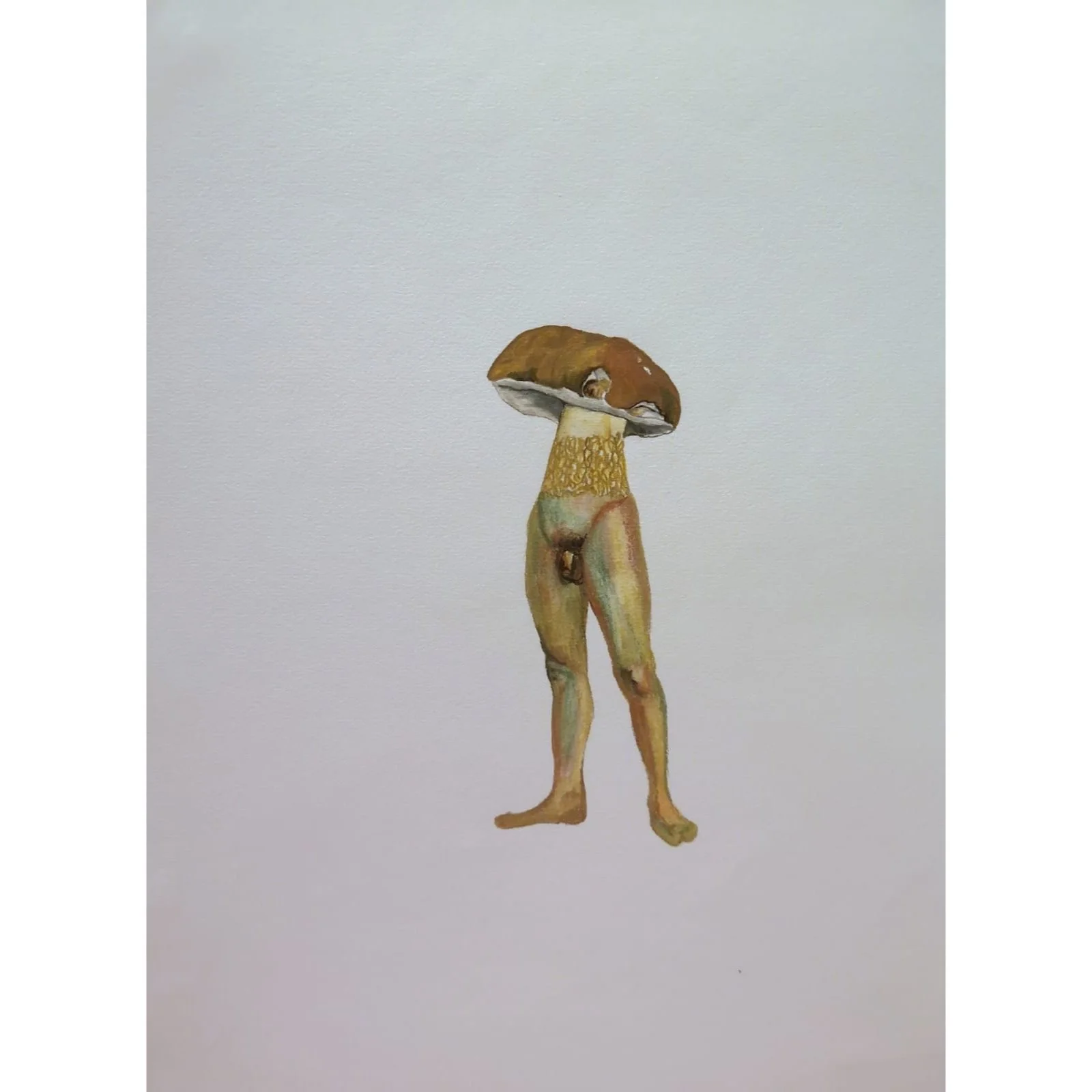  Celibate Fish and Fast-Growing Mushrooms #12 
 Watercolour and coloured pencil on paper 
 35 x 43 cm, 2022 